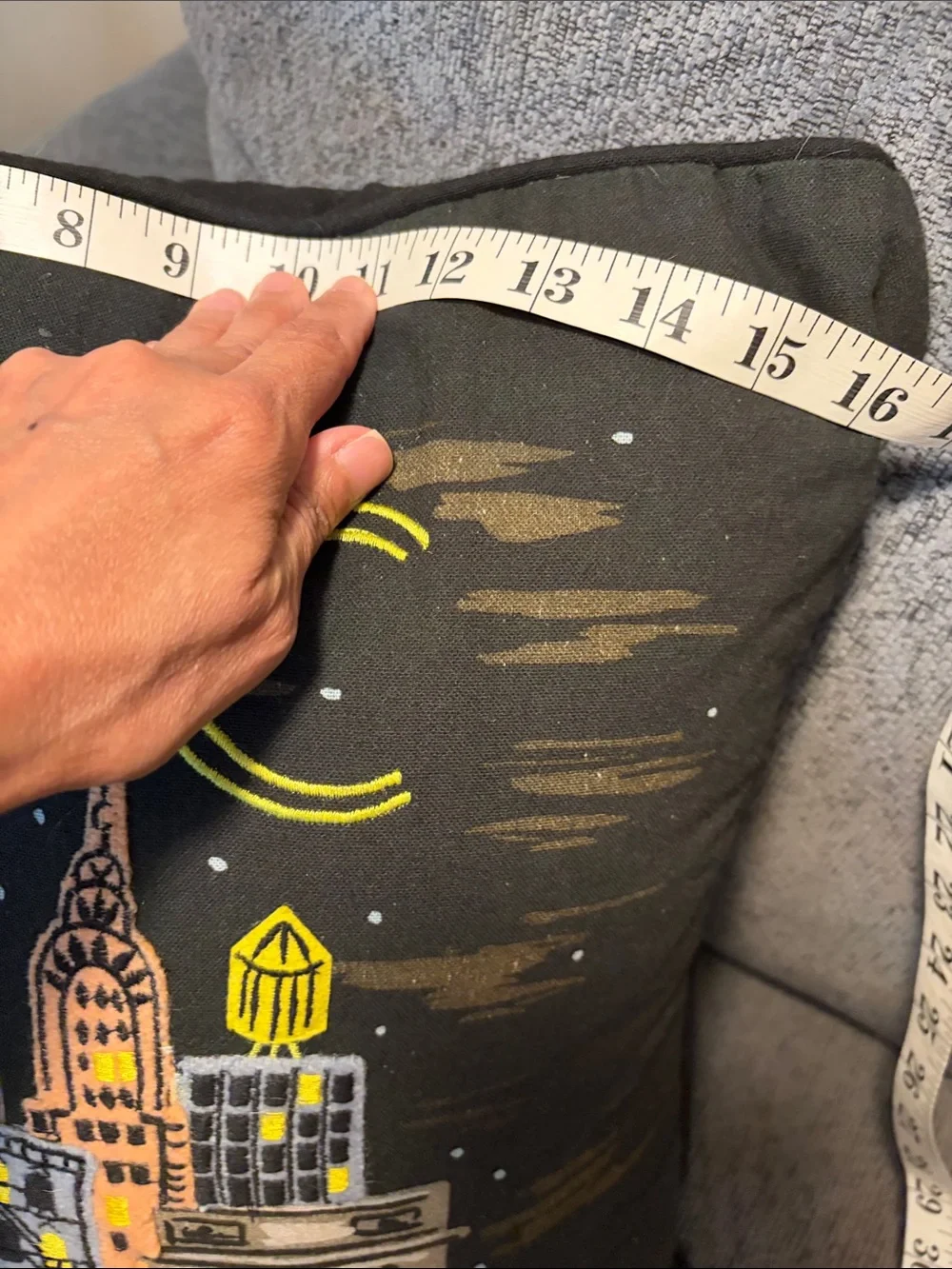 Rifle Paper Co. Black Pillow Cover with Gold Zipper Accent